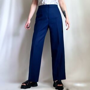 Vintage 70s/80s navy pants/trousers, wide leg